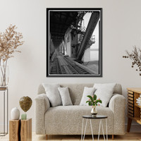 Historic Framed Print, Keokuk & Hamilton Bridge, Spanning Mississippi River, Keokuk, Lee County, IA - 21,  17-7/8" x 21-7/8"