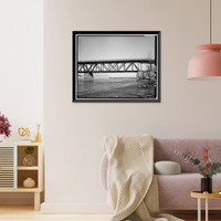 Keokuk & Hamilton Bridge, Spanning Mississippi River, Keokuk, Lee County, IA - 51, Vintage Print