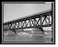 Keokuk & Hamilton Bridge, Spanning Mississippi River, Keokuk, Lee County, IA - 52, Vintage Wall Art