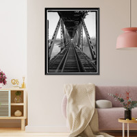 Keokuk & Hamilton Bridge, Spanning Mississippi River, Keokuk, Lee County, IA - 54, Vintage Wall Art