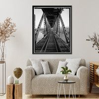 Keokuk & Hamilton Bridge, Spanning Mississippi River, Keokuk, Lee County, IA - 54, Vintage Wall Art