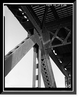 Historic Framed Print, Keokuk & Hamilton Bridge, Spanning Mississippi River, Keokuk, Lee County, IA - 58,  17-7/8" x 21-7/8"
