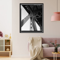 Historic Framed Print, Keokuk & Hamilton Bridge, Spanning Mississippi River, Keokuk, Lee County, IA - 58,  17-7/8" x 21-7/8"