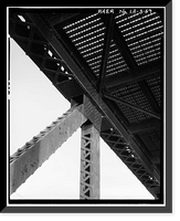 Historic Framed Print, Keokuk & Hamilton Bridge, Spanning Mississippi River, Keokuk, Lee County, IA - 59,  17-7/8" x 21-7/8"