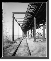 Historic Framed Print, Keokuk & Hamilton Bridge, Spanning Mississippi River, Keokuk, Lee County, IA - 65,  17-7/8" x 21-7/8"