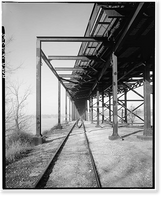 Historic Framed Print, Keokuk & Hamilton Bridge, Spanning Mississippi River, Keokuk, Lee County, IA - 65,  17-7/8" x 21-7/8"