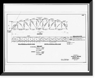 Historic Framed Print, Keokuk & Hamilton Bridge, Spanning Mississippi River, Keokuk, Lee County, IA - 80,  17-7/8" x 21-7/8"