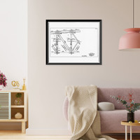 Historic Framed Print, Keokuk & Hamilton Bridge, Spanning Mississippi River, Keokuk, Lee County, IA - 82,  17-7/8" x 21-7/8"