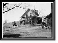 Historic Framed Print, Barlow Granger House, Pioneer Park, Des Moines, Polk County, IA - 4,  17-7/8" x 21-7/8"