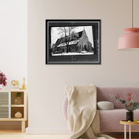 Historic Framed Print, Grace Episcopal Cathedral, 1121 Main Street, Davenport, Scott County, IA,  17-7/8" x 21-7/8"