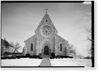 Historic Framed Print, Grace Episcopal Cathedral, 1121 Main Street, Davenport, Scott County, IA - 6,  17-7/8" x 21-7/8"