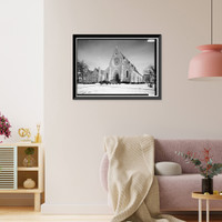 Historic Framed Print, Grace Episcopal Cathedral, 1121 Main Street, Davenport, Scott County, IA - 7,  17-7/8" x 21-7/8"