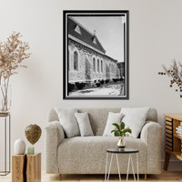 Historic Framed Print, Grace Episcopal Cathedral, 1121 Main Street, Davenport, Scott County, IA - 10,  17-7/8" x 21-7/8"