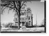 J. Monroe Parker House, Main & Twelfth Streets, Davenport, Scott County, IA, Historic Reproduction