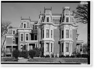 J. Monroe Parker House, Main & Twelfth Streets, Davenport, Scott County, IA - 4, Antique Print