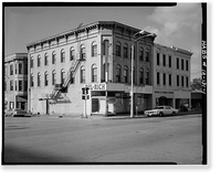 Historic Framed Print, George M. Schmidt Block, 301-303 West Second Street, Davenport, Scott County, IA,  17-7/8" x 21-7/8"