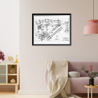 Historic Framed Print, Henry Ford Bridge, Spanning Cerritos Channel, Los Angeles-Long Beach, Los Angeles, Los Angeles County, CA - 79,  17-7/8" x 21-7/8"
