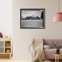 Historic Framed Print, Whittier State School, Hospital & Receiving Building, 11850 East Whittier Boulevard, Whittier, Los Angeles County, CA - 7,  17-7/8" x 21-7/8"