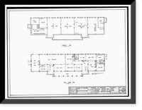Historic Framed Print, Whittier State School, Hospital & Receiving Building, 11850 East Whittier Boulevard, Whittier, Los Angeles County, CA - 24,  17-7/8" x 21-7/8"