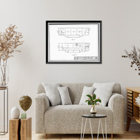 Historic Framed Print, Whittier State School, Hospital & Receiving Building, 11850 East Whittier Boulevard, Whittier, Los Angeles County, CA - 24,  17-7/8" x 21-7/8"