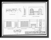 Historic Framed Print, Whittier State School, Hospital & Receiving Building, 11850 East Whittier Boulevard, Whittier, Los Angeles County, CA - 32,  17-7/8" x 21-7/8"