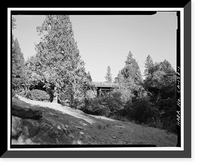 Historic Framed Print, Gault Bridge, Spanning Deer Creek at South Pine Street, Nevada City, Nevada County, CA,  17-7/8" x 21-7/8"