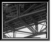 Historic Framed Print, Gault Bridge, Spanning Deer Creek at South Pine Street, Nevada City, Nevada County, CA - 10,  17-7/8" x 21-7/8"