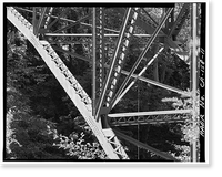 Historic Framed Print, Gault Bridge, Spanning Deer Creek at South Pine Street, Nevada City, Nevada County, CA - 11,  17-7/8" x 21-7/8"