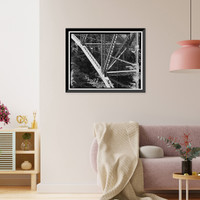 Historic Framed Print, Gault Bridge, Spanning Deer Creek at South Pine Street, Nevada City, Nevada County, CA - 11,  17-7/8" x 21-7/8"
