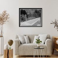 Historic Framed Print, Gault Bridge, Spanning Deer Creek at South Pine Street, Nevada City, Nevada County, CA - 12,  17-7/8" x 21-7/8"