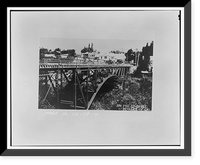 Historic Framed Print, Gault Bridge, Spanning Deer Creek at South Pine Street, Nevada City, Nevada County, CA - 14,  17-7/8" x 21-7/8"