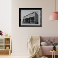 Historic Framed Print, Mare Island Naval Shipyard, Chemical Cleaning Facility, North of Fourteenth Street, between California & R, Vallejo, Solano County, CA,  17-7/8" x 21-7/8"