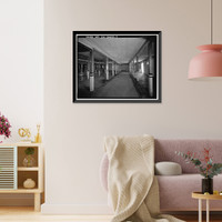 Historic Framed Print, Presidio of San Francisco, Cavalry Stables, Cowles Street, between Lincoln Boulevard & McDowel, San Francisco, San Francisco County, CA - 7,  17-7/8" x 21-7/8"