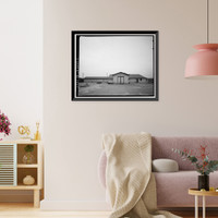 Historic Framed Print, Latimer Packing House, 321 South San Antonio Avenue, Ontario, San Bernardino County, CA - 6,  17-7/8" x 21-7/8"