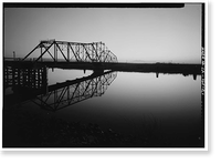 Historic Framed Print, Bacon Island Road Bridge, Spanning Middle River at Bacon Island Road, Stockton vicinity, San Joaquin County, CA,  17-7/8" x 21-7/8"