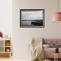 Historic Framed Print, Bacon Island Road Bridge, Spanning Middle River at Bacon Island Road, Stockton vicinity, San Joaquin County, CA - 2,  17-7/8" x 21-7/8"