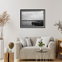 Historic Framed Print, Bacon Island Road Bridge, Spanning Middle River at Bacon Island Road, Stockton vicinity, San Joaquin County, CA - 2,  17-7/8" x 21-7/8"