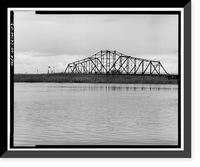 Historic Framed Print, Bacon Island Road Bridge, Spanning Middle River at Bacon Island Road, Stockton vicinity, San Joaquin County, CA - 3,  17-7/8" x 21-7/8"