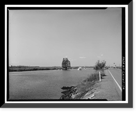 Historic Framed Print, Bacon Island Road Bridge, Spanning Middle River at Bacon Island Road, Stockton vicinity, San Joaquin County, CA - 4,  17-7/8" x 21-7/8"
