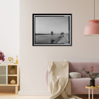 Historic Framed Print, Bacon Island Road Bridge, Spanning Middle River at Bacon Island Road, Stockton vicinity, San Joaquin County, CA - 4,  17-7/8" x 21-7/8"