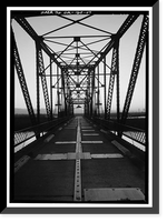 Historic Framed Print, Bacon Island Road Bridge, Spanning Middle River at Bacon Island Road, Stockton vicinity, San Joaquin County, CA - 7,  17-7/8" x 21-7/8"