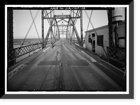 Historic Framed Print, Bacon Island Road Bridge, Spanning Middle River at Bacon Island Road, Stockton vicinity, San Joaquin County, CA - 8,  17-7/8" x 21-7/8"