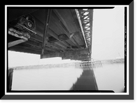 Historic Framed Print, Bacon Island Road Bridge, Spanning Middle River at Bacon Island Road, Stockton vicinity, San Joaquin County, CA - 10,  17-7/8" x 21-7/8"