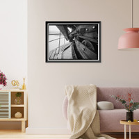 Historic Framed Print, Bacon Island Road Bridge, Spanning Middle River at Bacon Island Road, Stockton vicinity, San Joaquin County, CA - 11,  17-7/8" x 21-7/8"