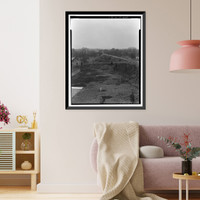 Historic Framed Print, Stanislaus River Bridge, Atchison, Topeka & Santa Fe Railway at Stanislaus, Riverbank vicinity, Stanislaus County, CA,  17-7/8" x 21-7/8"