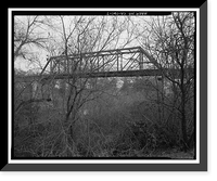 Historic Framed Print, Stanislaus River Bridge, Atchison, Topeka & Santa Fe Railway at Stanislaus, Riverbank vicinity, Stanislaus County, CA - 7,  17-7/8" x 21-7/8"