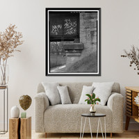 Historic Framed Print, Stanislaus River Bridge, Atchison, Topeka & Santa Fe Railway at Stanislaus, Riverbank vicinity, Stanislaus County, CA - 20,  17-7/8" x 21-7/8"