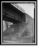 Historic Framed Print, Stanislaus River Bridge, Atchison, Topeka & Santa Fe Railway at Stanislaus, Riverbank vicinity, Stanislaus County, CA - 21,  17-7/8" x 21-7/8"