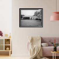 Historic Framed Print, C.F. Forbes Gas Station, Automobile Repair Shop, 195 North Raymond Avenue, Pasadena, Los Angeles County, CA,  17-7/8" x 21-7/8"