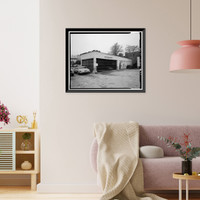 Historic Framed Print, C.F. Forbes Gas Station, Automobile Repair Shop, 195 North Raymond Avenue, Pasadena, Los Angeles County, CA - 5,  17-7/8" x 21-7/8"